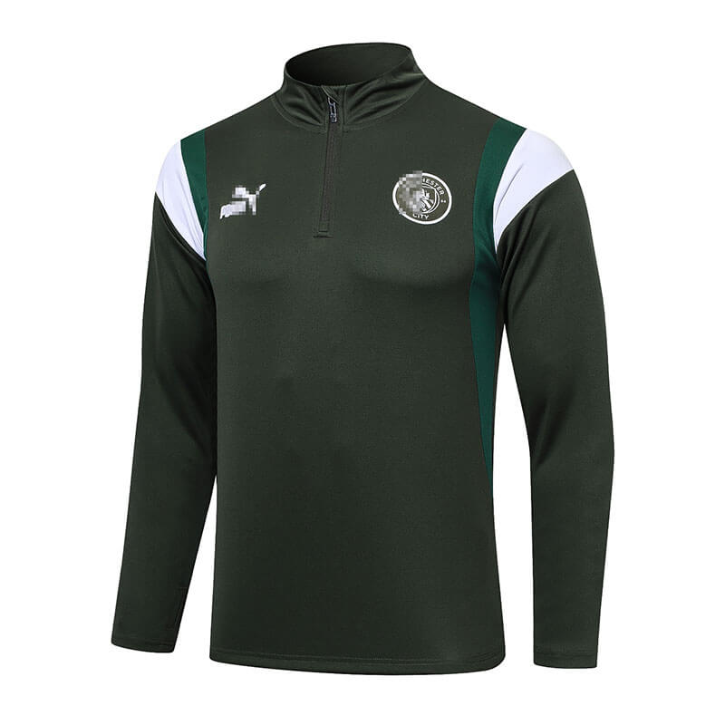 Sudadera Entrenamiento Manchester City 2023/2024 Verde Oscuro